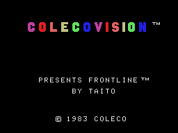 Frontline title screen for Colecovision